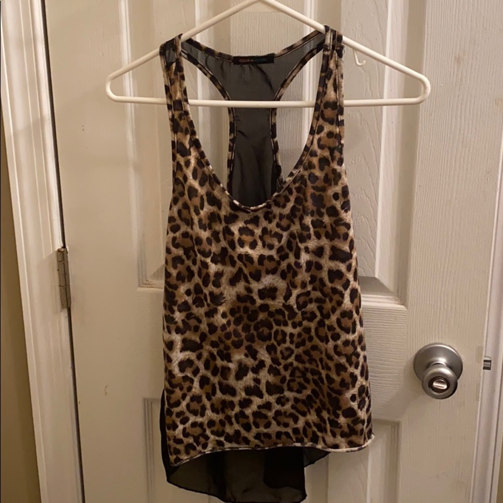 Cheetah print tank top